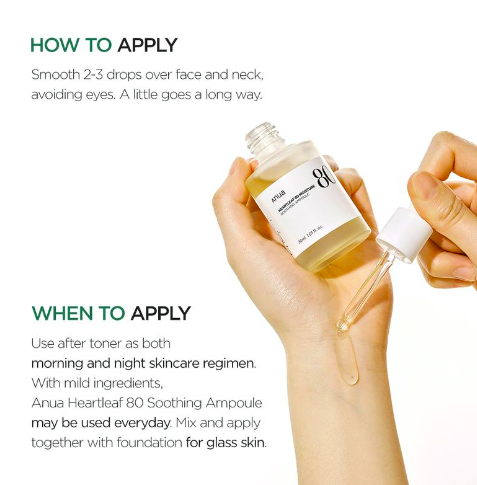 Anua - Heartleaf 80% Soothing Ampoule