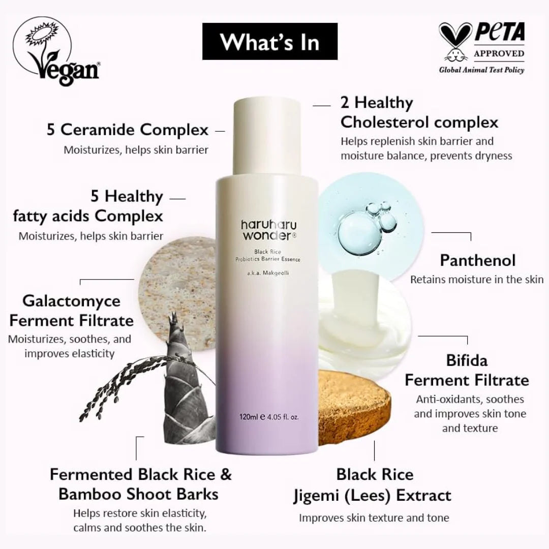 Haruharu Wonder - Black Rice Probiotics Barrier Essence 120ml