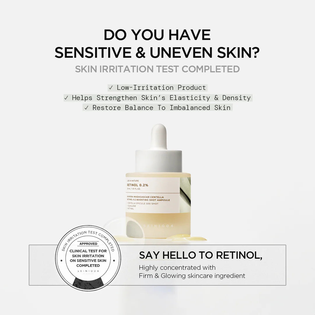 Skin1004 - Madagascar Centella Retinol 0.2 Boosting Shot Ampoule