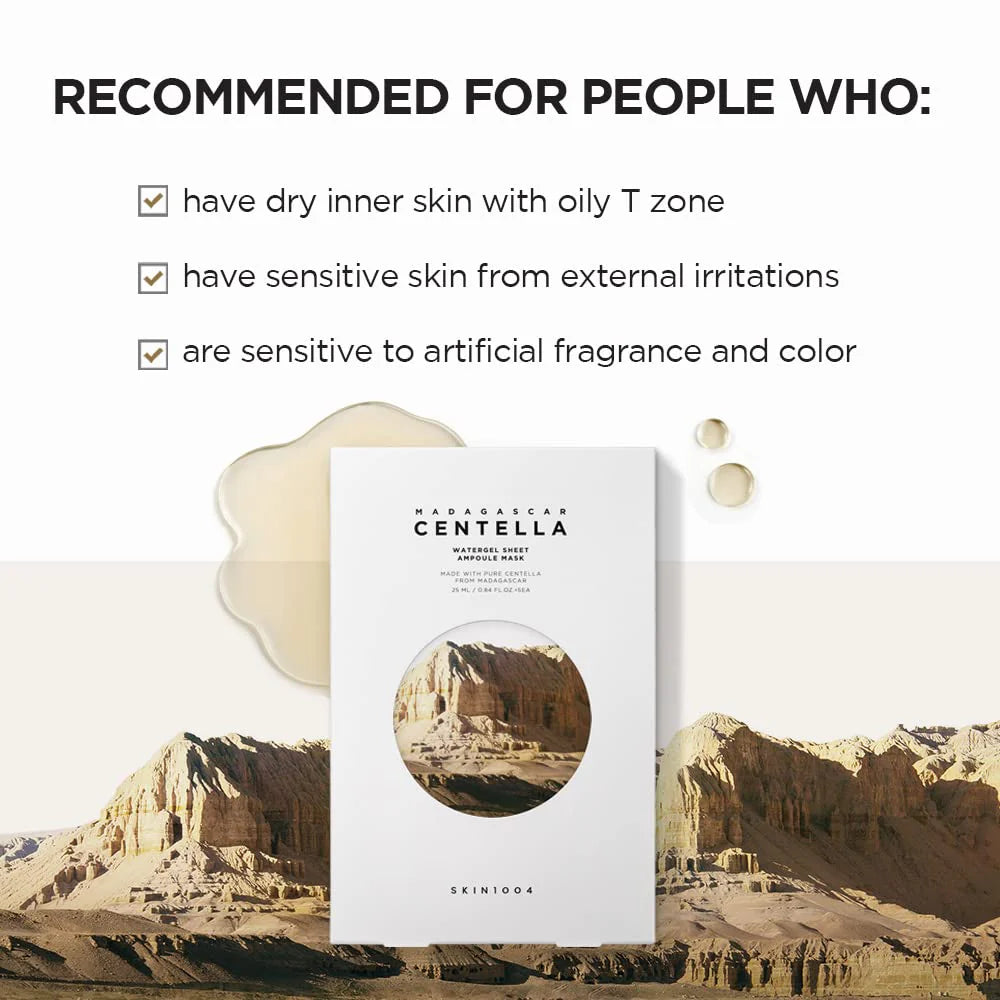 SKIN1004 - Madagascar Centella Watergel Sheet Ampoule Mask
