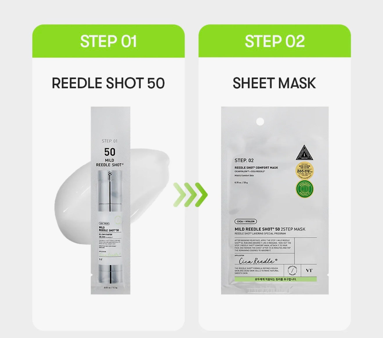 VT Mild Reedle Shot 50 2-Step Mask