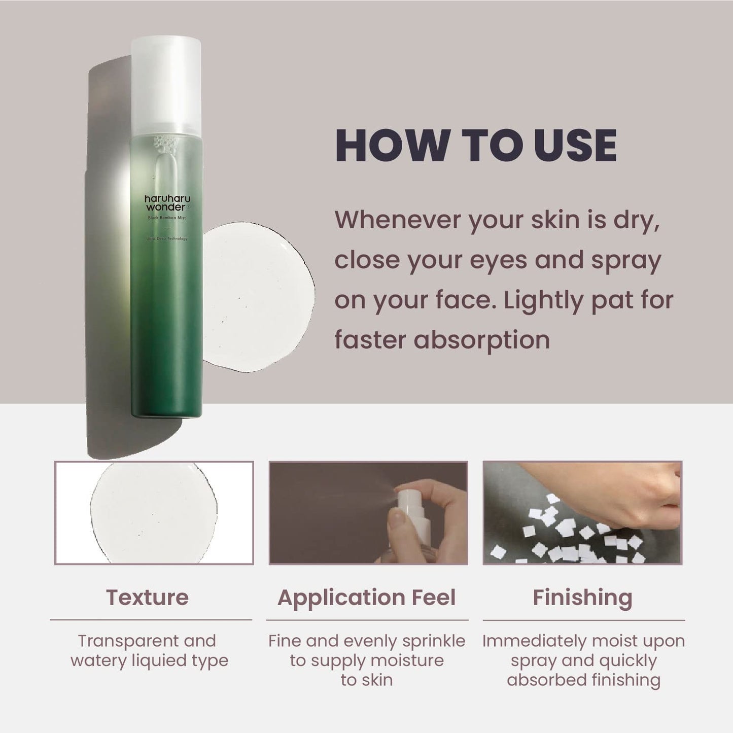 Haruharu Wonder - Black Bamboo Mist 80ml