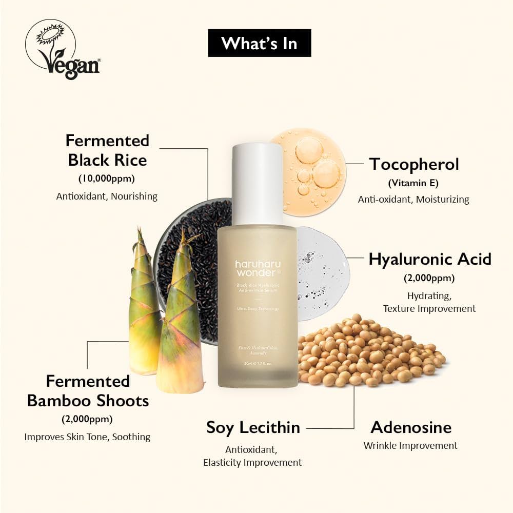Haruharu Wonder - Black Roce Hyaluronic Anti-Wrinkle Serum 50ml